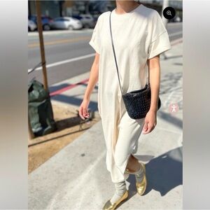 Le Bon Shoppe Maxi T-Shirt Dress in Cream sz M